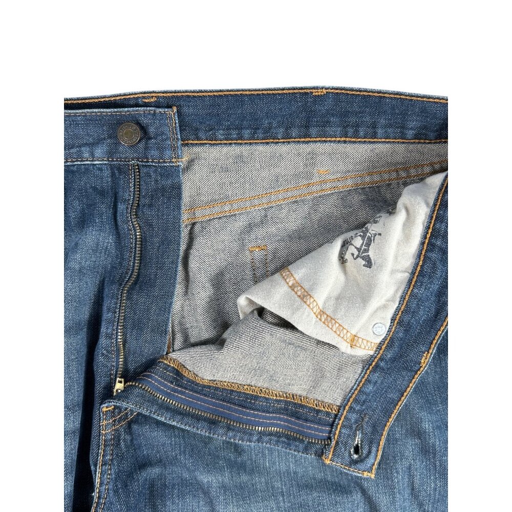 Levis 505 Original Fit Men's Jeans 40x32 Blue Denim Straight Leg 100% Cotton EUC - Picture 4 of 9